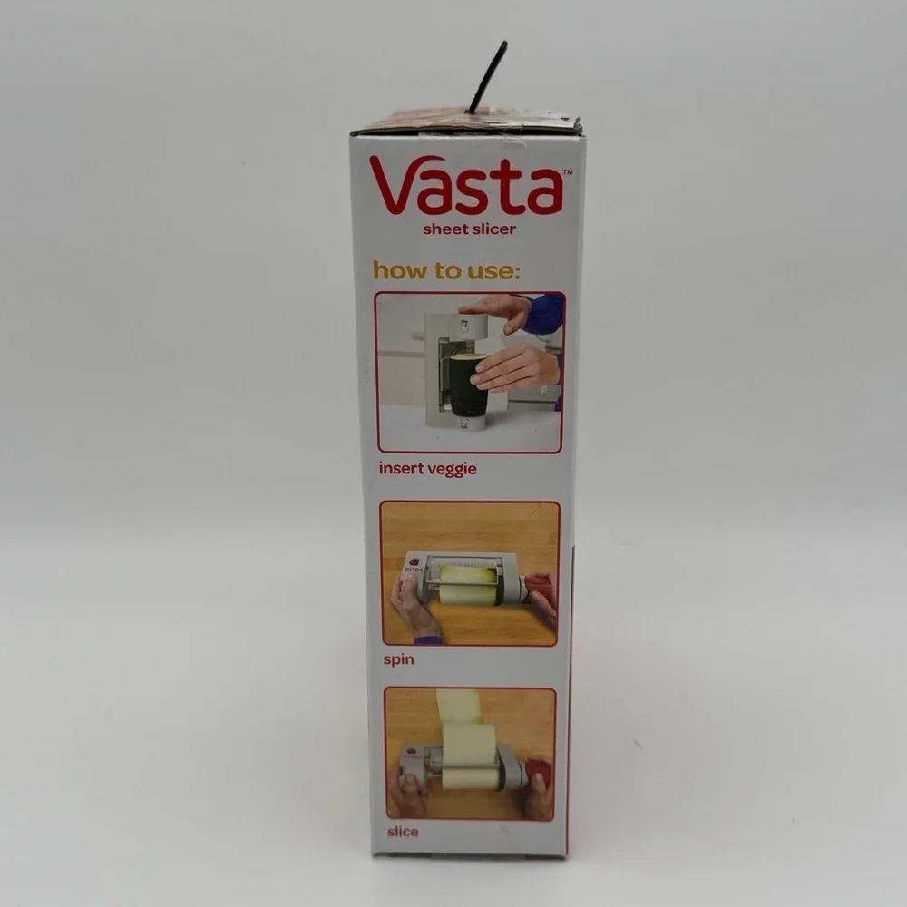 Vasta Sheet Slicer Fruit & Vegetable Slicer for Low Carb Keto Vegan Eating NWT